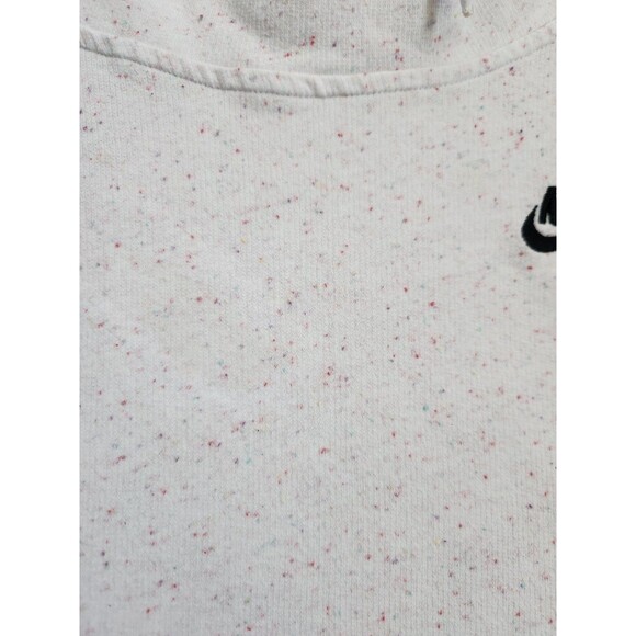 NIKE Funnel Neck Cowl Hoodie Women's Size XL Speckled Pink White - Picture 3 of 6